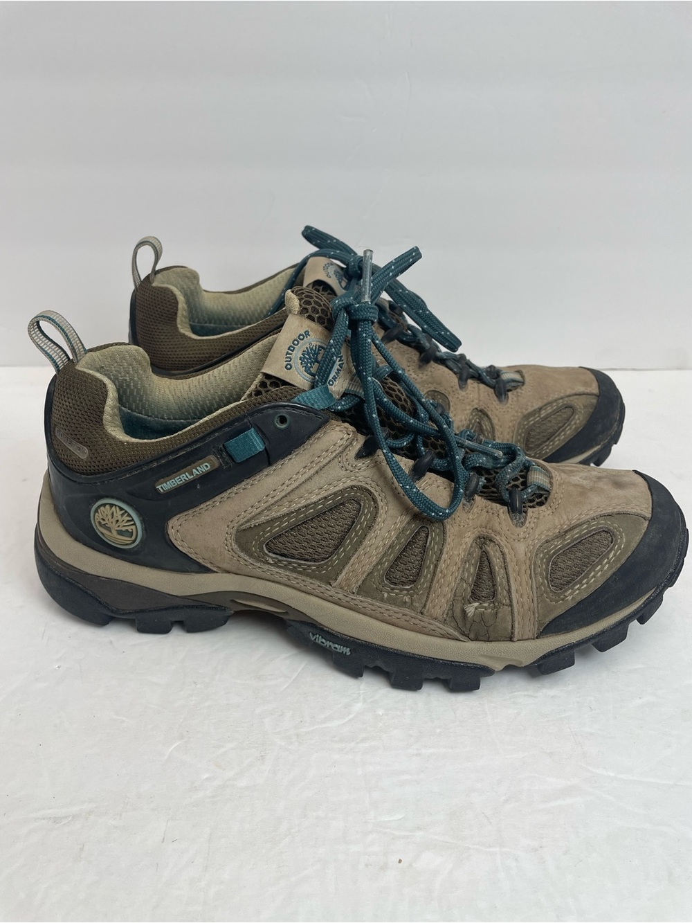 Timberland Vibram Low Hiking Shoes Brown Black Gore-Tex Women’s Size 9 44603
